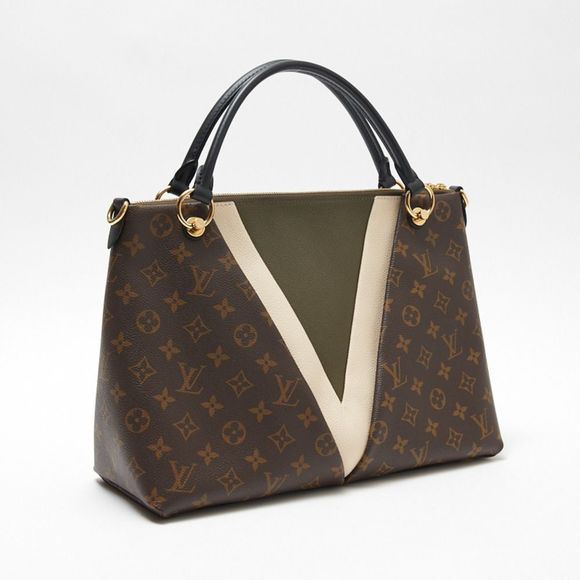Louis Vuitton V Tote Monogram Leather Brown - Picture 2 of 6